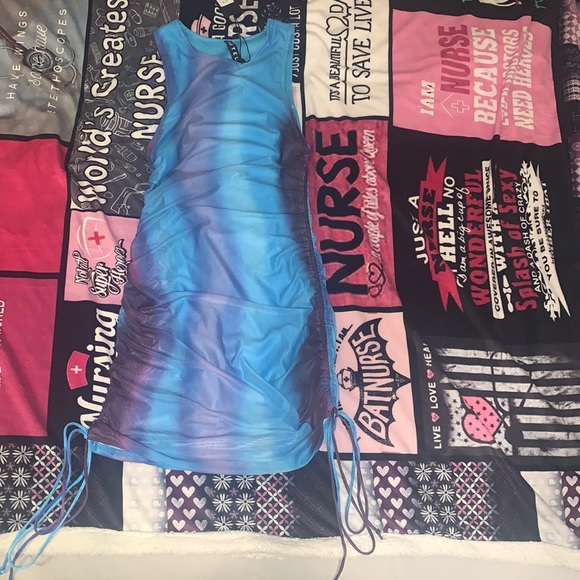 MOTEL blue tank dress NWT - Picture 6 of 10